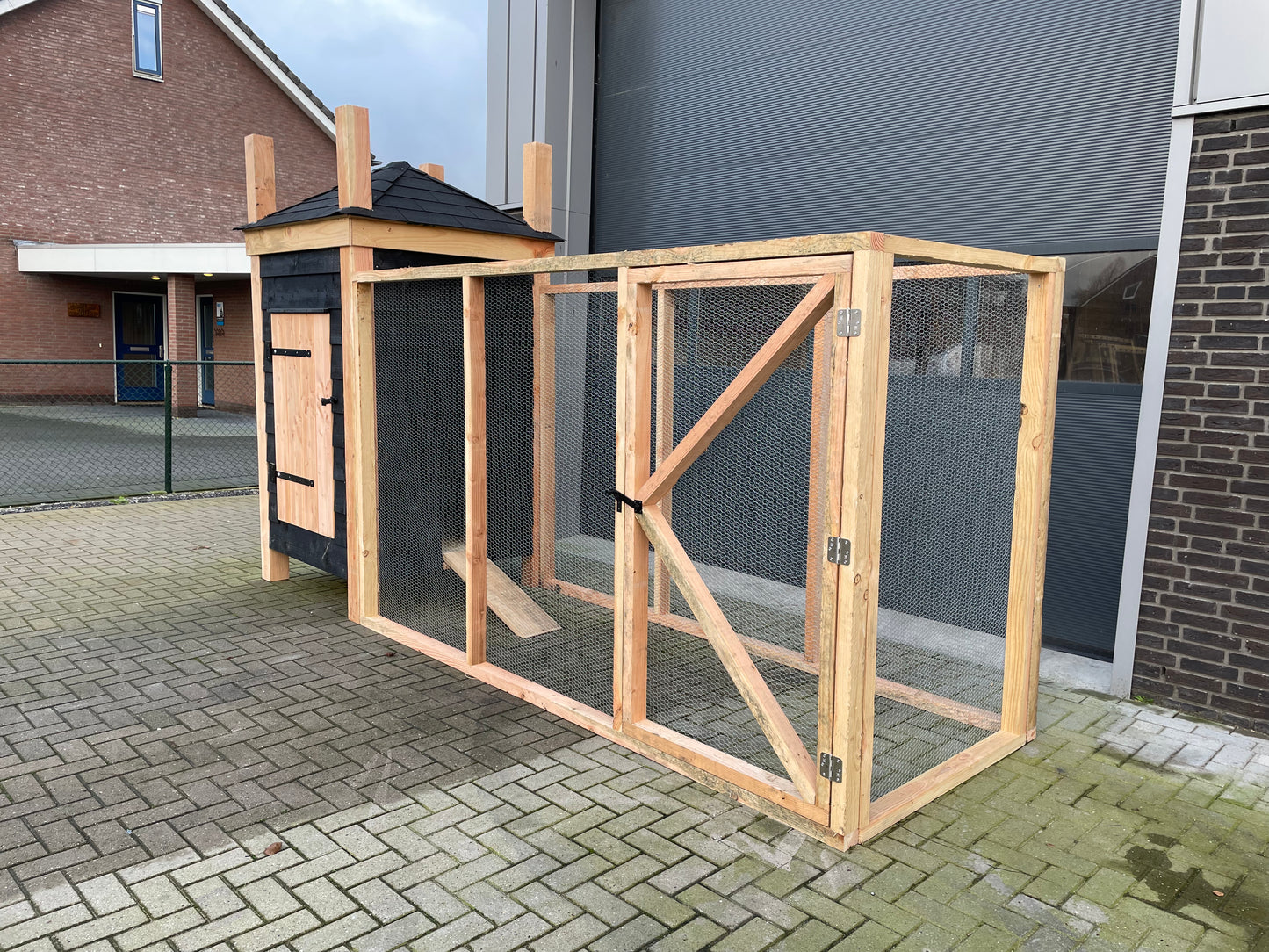 Kippenhok Saar met Ren XL 425x125x260cm